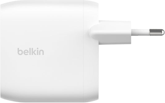 Belkin BoostCharge Pro Dual hálózati töltő, 60W, 3A, 2 x USB-C, Fehér WCB010vfWH