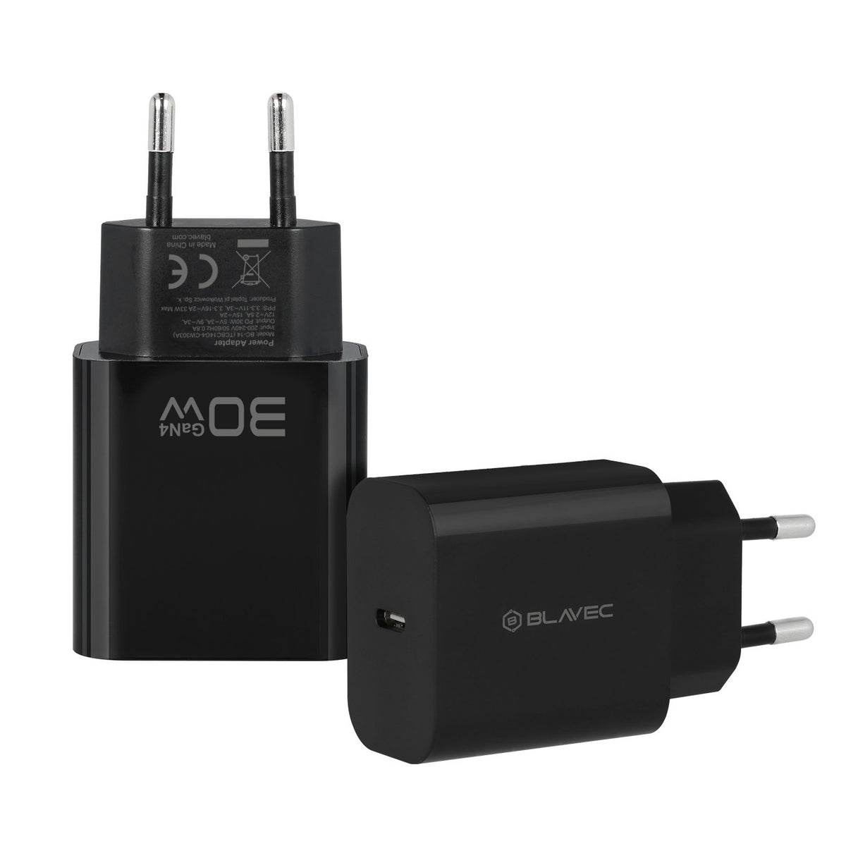 Blavec BC-14 hálózati töltő, 30 W, 3 A, 1 × USB-C, fekete