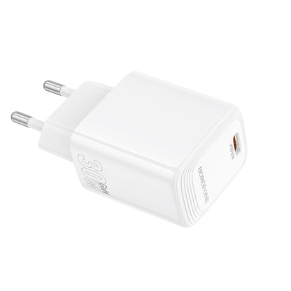 Borofone BN28 Fuente hálózati töltő, 30W, 3A, 1 x USB-C, Fehér