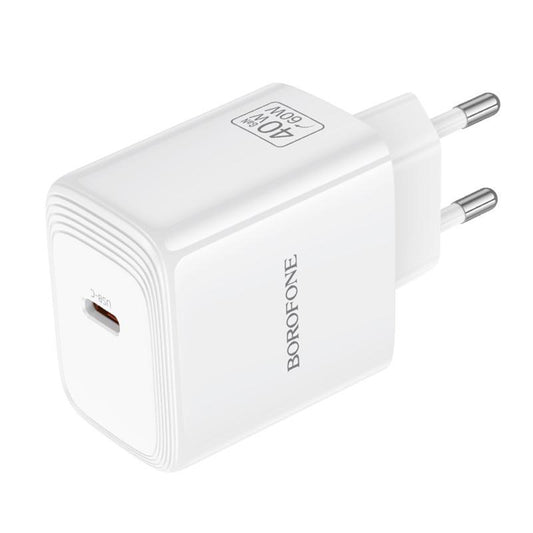 Borofone BN33 Fuente hálózati töltő, 40W, 1 x USB-C, fehér