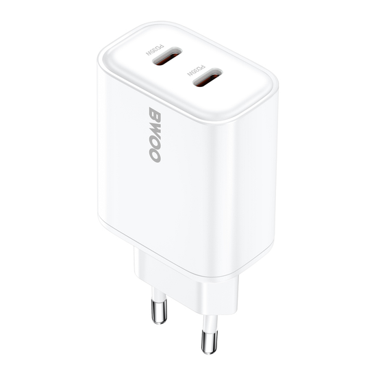 BWOO CDA206 hálózati töltő, 35W, 3A, 2 x USB-C, Fehér