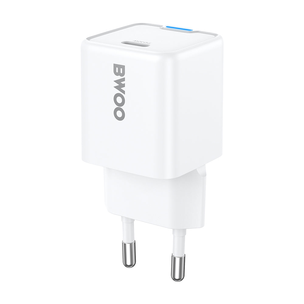 BWOO CDA211 Hálózati Töltő, 30W, 3A, 1 x USB-C, Fehér