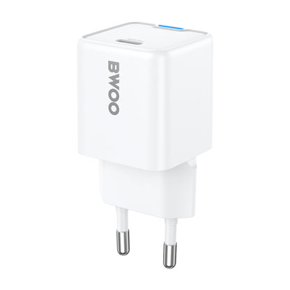 BWOO CDA211 Hálózati Töltő, 30W, 3A, 1 x USB-C, Fehér