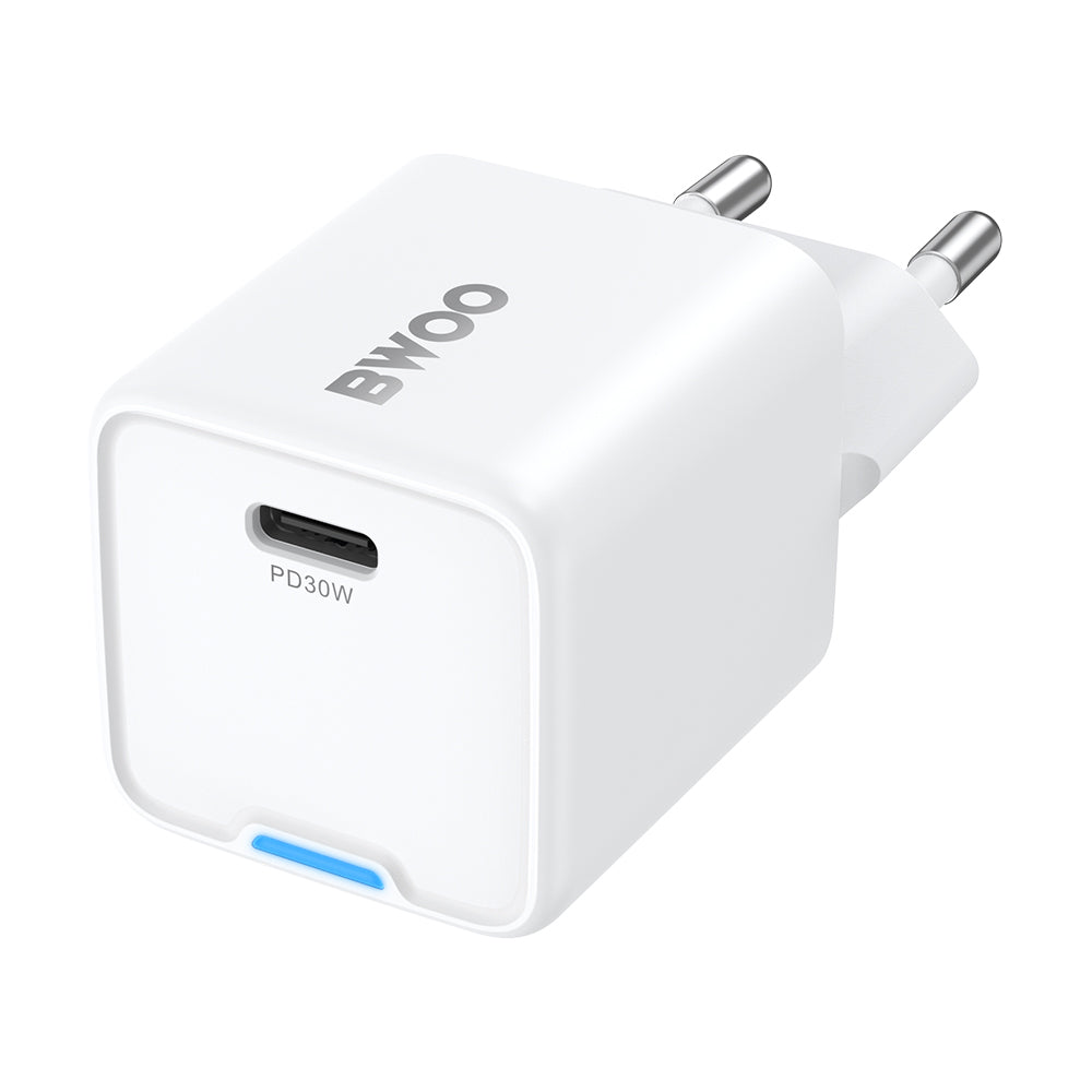 BWOO CDA211 Hálózati Töltő, 30W, 3A, 1 x USB-C, Fehér