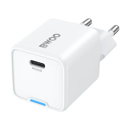 BWOO CDA211 Hálózati Töltő, 30W, 3A, 1 x USB-C, Fehér