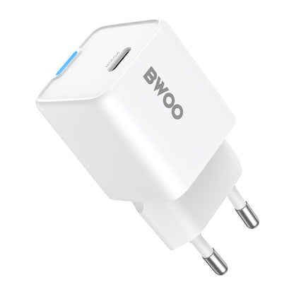BWOO CDA211 Hálózati Töltő, 30W, 3A, 1 x USB-C, Fehér