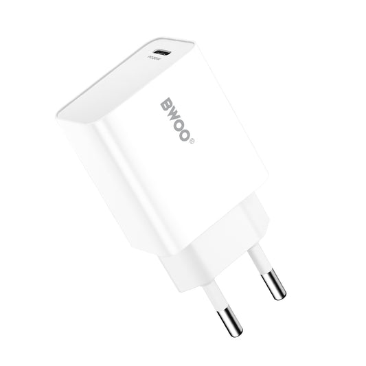 BWOO CDA226 Hálózati Töltő, 20W, 3A, 1 x USB-C, Fehér