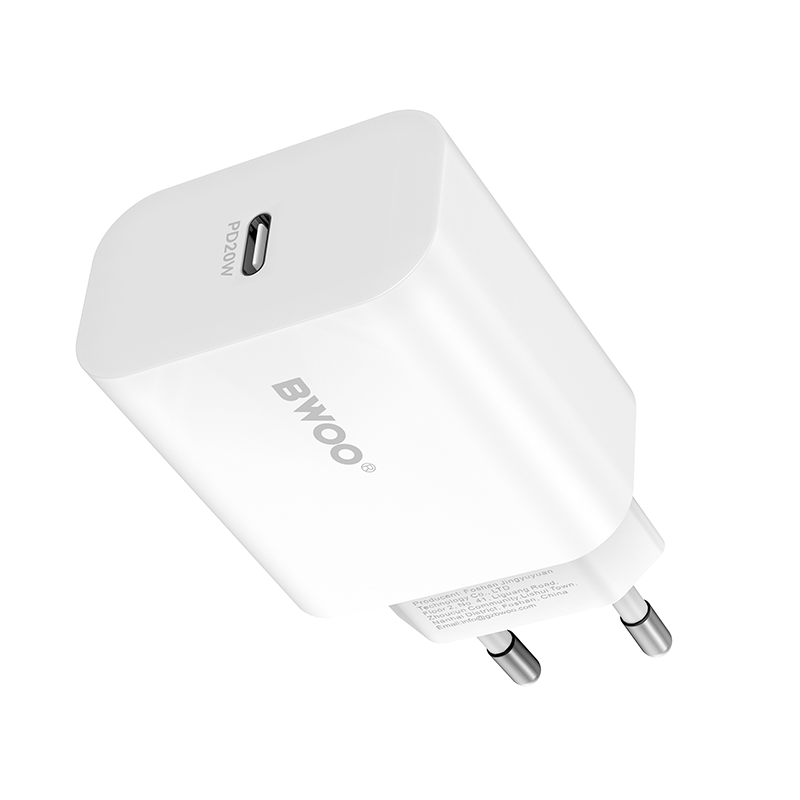 BWOO CDA233 hálózati töltő, 20W, 3A, 1 x USB-C, Fehér