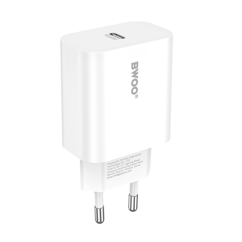 BWOO CDA233 hálózati töltő, 20W, 3A, 1 x USB-C, Fehér