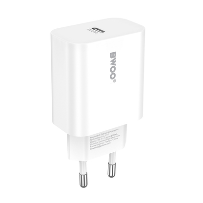 BWOO CDA233 hálózati töltő, 20W, 3A, 1 x USB-C, Fehér