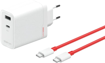 OnePlus OSABBCBBAE hálózati töltő USB-C kábellel, 120W, 7.3A, 1 x USB-A - 1 x USB-C, Fehér 5461100631