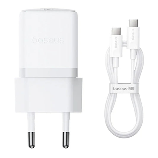 Baseus Palm USB-C hálózati töltő kábellel, 30W, 3A, 1 x USB-C, Fehér P10111605213-01