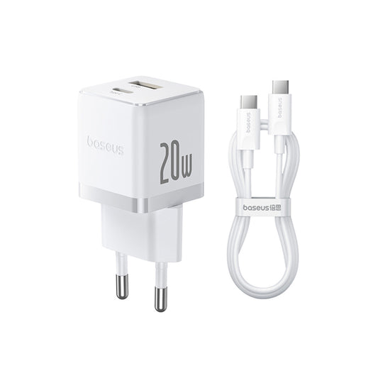 Baseus Palm USB-C kábel hálózati töltő, 20W, 3A, 1 x USB-A - 1 x USB-C, Fehér P10111608213-01