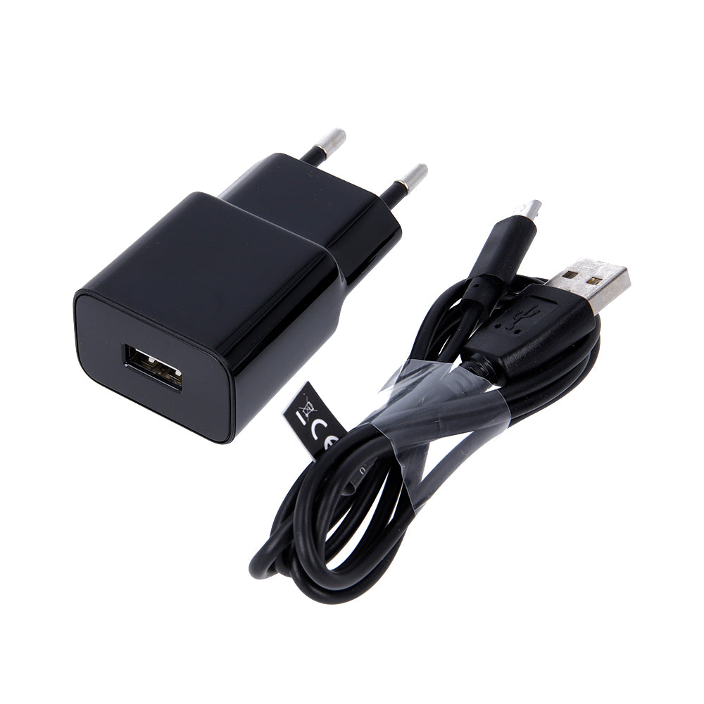 Hálózati töltő microUSB kábellel MaXlife MXTC-01, 10.5W, 2.1A, 1 x USB-A, Fekete