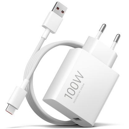Xiaomi MY-19-ER USB-C Kábeles Hálózati Töltő, 100W, 6.1A, 1 x USB-A, Fehér BHR095VEU