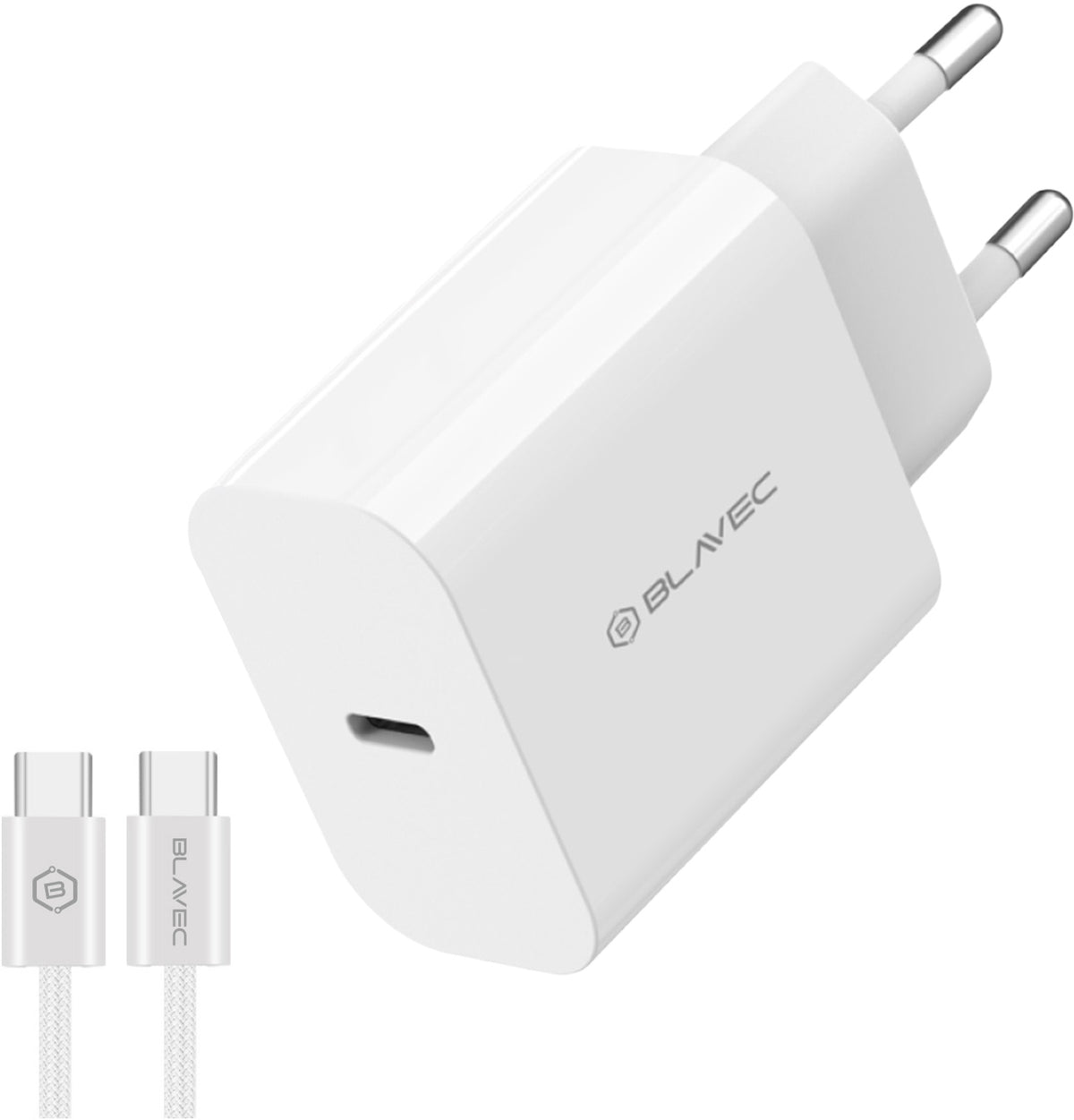 Blavec BC-14 hálózati töltő USB-C kábellel, 30 W, 3 A, 1 × USB-C, fehér