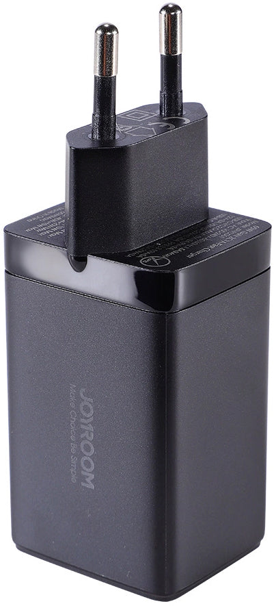 Hálózati töltő USB-C kábellel Joyroom TCG01, 65W, 3.25A, 1 x USB-A - 2 x USB-C, Fekete