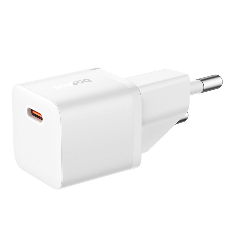 Hálózati töltő USB-C kábellel Baseus GaN5, 20W, 3A, 1 x USB-C, Fehér P10110900213-01