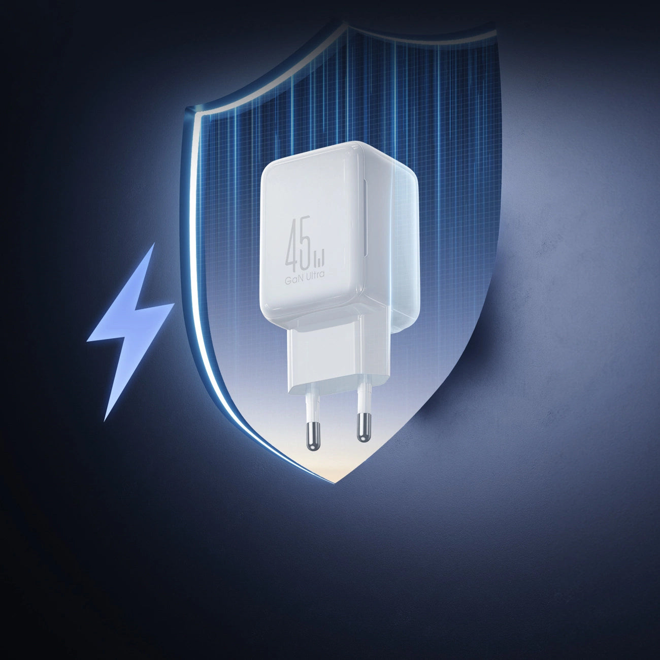 Hálózati töltő USB-C kábellel Joyroom JR-TCL05, 45W, 3A, 2 x USB-C, Fehér