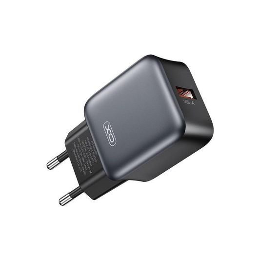 Hálózati töltő USB-C kábellel XO Design L152, 18W, 3A, 1 x USB-A, Fekete