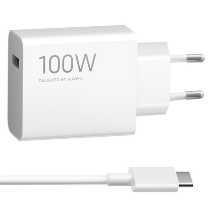 Xiaomi MY-19-ER USB-C Kábeles Hálózati Töltő, 100W, 6.1A, 1 x USB-A, Fehér BHR095VEU