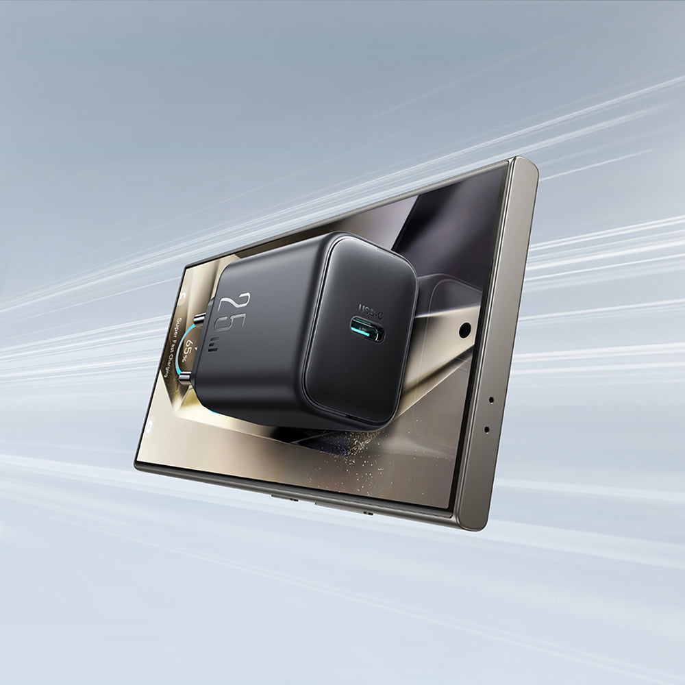 Hálózati töltő USB-C kábellel Joyroom JR-TCF23, 25W, 3A, 1 x USB-C, Fekete