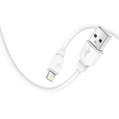 Hálózati töltő Lightning kábellel Prestico F9S, 12W, 2.4A, 1 x USB-A, Fehér