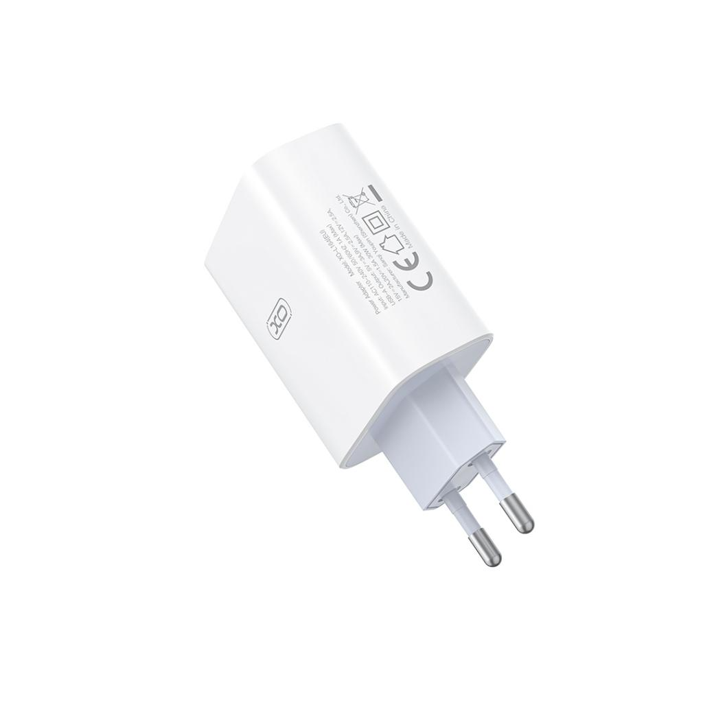 Network Charger with USB-C Cable XO Design L164, 30W, 1 x USB-A, White