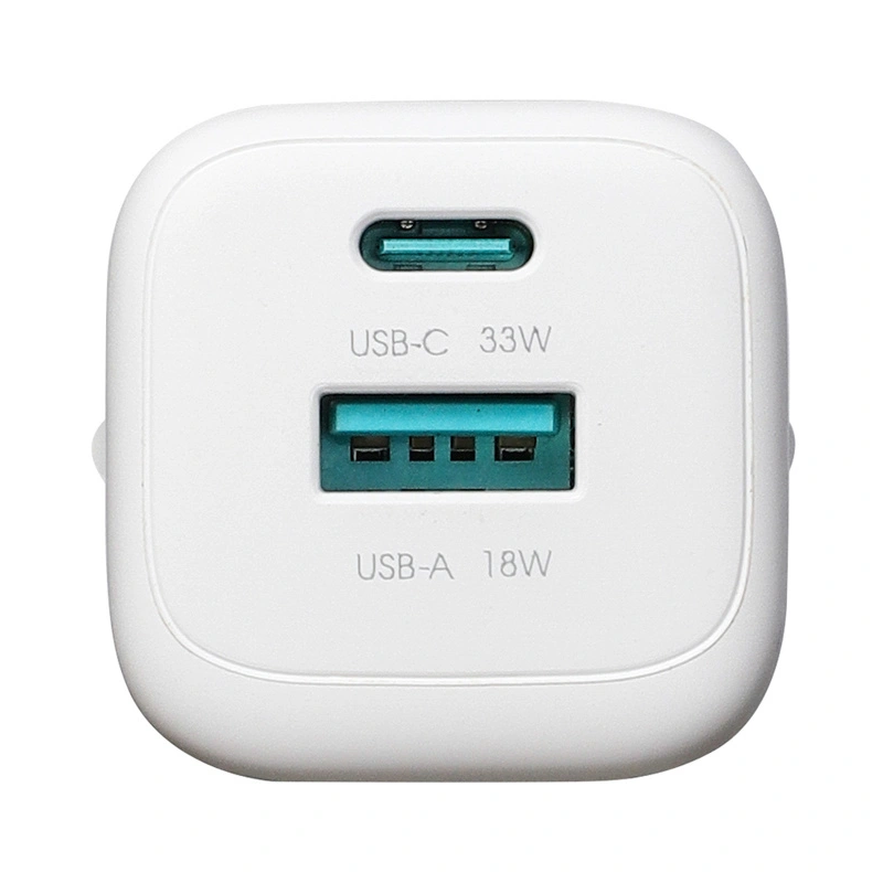 Hálózati töltő Lightning kábellel Joyroom JR-TG7, 33W, 3A, 1 x USB-A - 1 x USB-C, Fehér