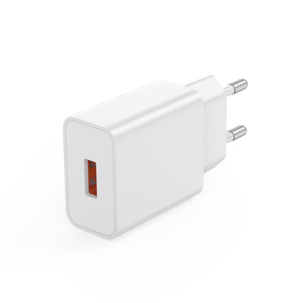 XO Design L127 microUSB kábeles hálózati töltő, 18W, 3A, 1 x USB-A, Fehér