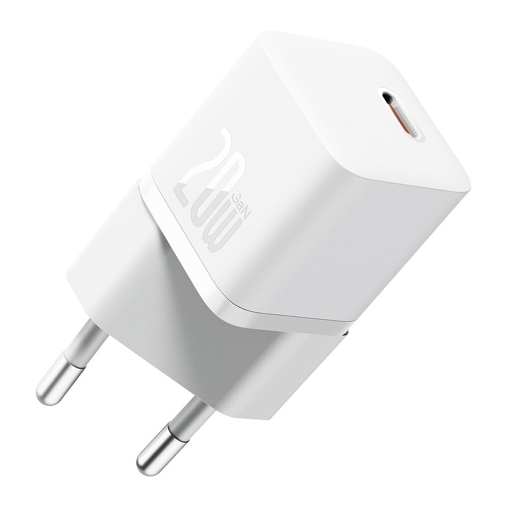 Hálózati töltő USB-C kábellel Baseus GaN5, 20W, 3A, 1 x USB-C, Fehér P10110900213-01