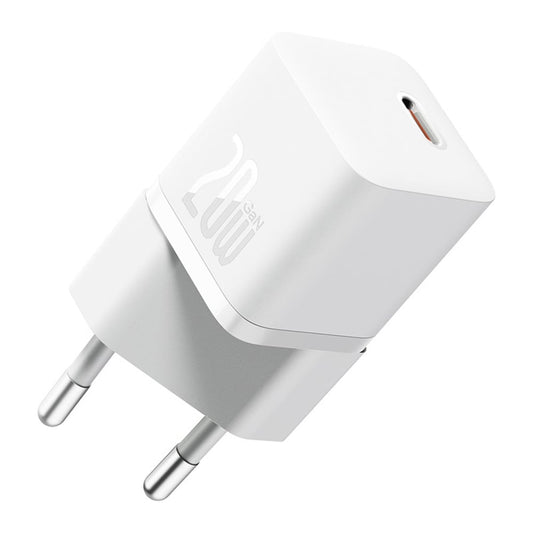 Hálózati töltő USB-C kábellel Baseus GaN5, 20W, 3A, 1 x USB-C, Fehér P10110900213-01