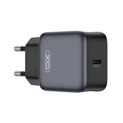 Hálózati töltő Lightning kábellel XO Design L155, 30W, 3A, 1 x USB-C, Fekete