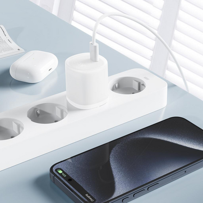 Hálózati töltő USB-C kábellel XO Design L150, 30W, 3A, 1 x USB-C, Fehér