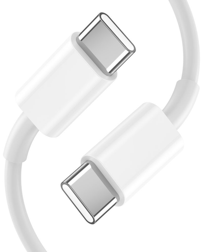 Tech-Protect C35W USB-C Kábeles Hálózati Töltő, 35W, 3A, 2 x USB-C, Fehér