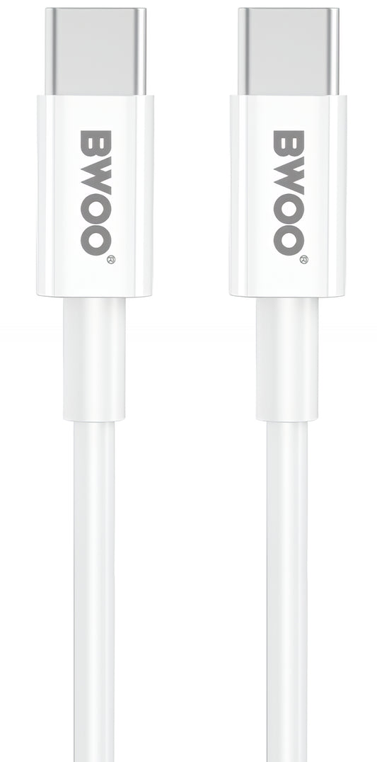 Hálózati töltő USB-C kábellel BWOO CDA159, 20W, 3A, 1 x USB-C, Fehér