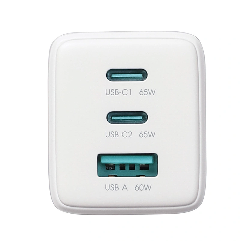 Hálózati töltő USB-C kábellel Joyroom JR-TG10, 65W, 3.25A, 1 x USB-A - 2 x USB-C, Fehér