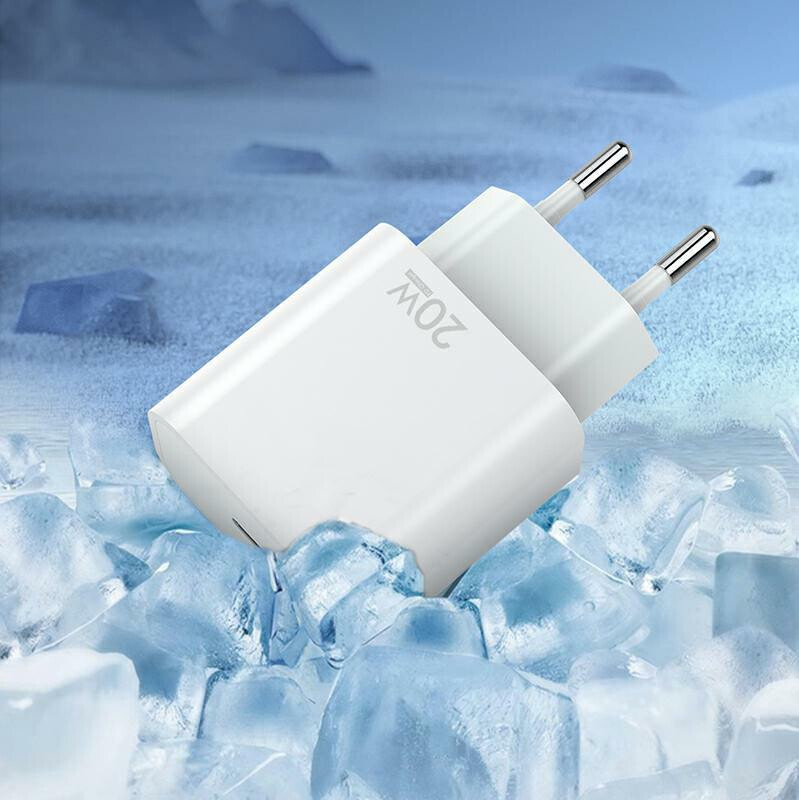Sendem OG73 USB-C Kábellel ellátott Hálózati Töltő, 20W, 3A, 1 x USB-C, Fehér