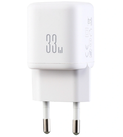 Hálózati töltő Lightning kábellel Joyroom JR-TG7, 33W, 3A, 1 x USB-A - 1 x USB-C, Fehér