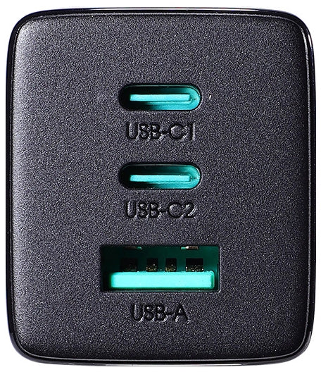 Hálózati töltő USB-C kábellel Joyroom TCG01, 65W, 3.25A, 1 x USB-A - 2 x USB-C, Fekete