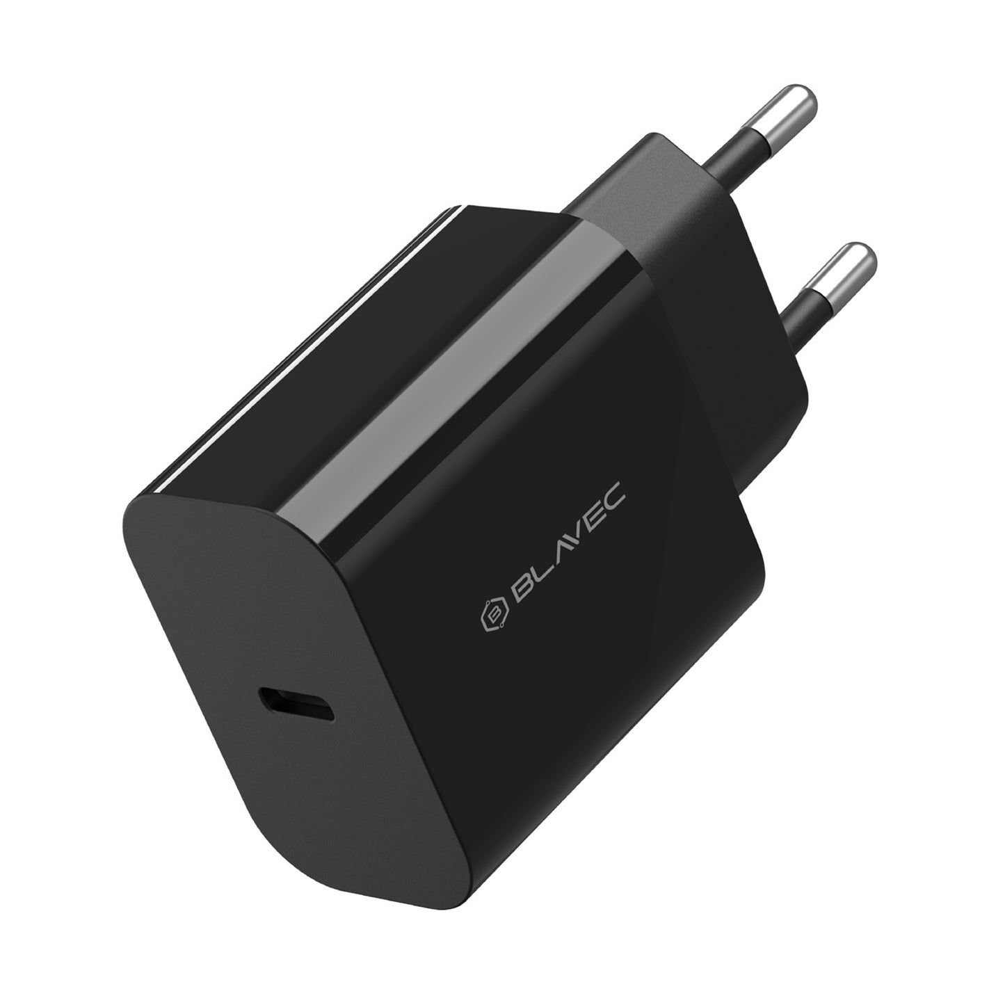 Hálózati töltő USB-C kábellel Blavec BC-7, 45W, 3A, 1 x USB-C, Fekete
