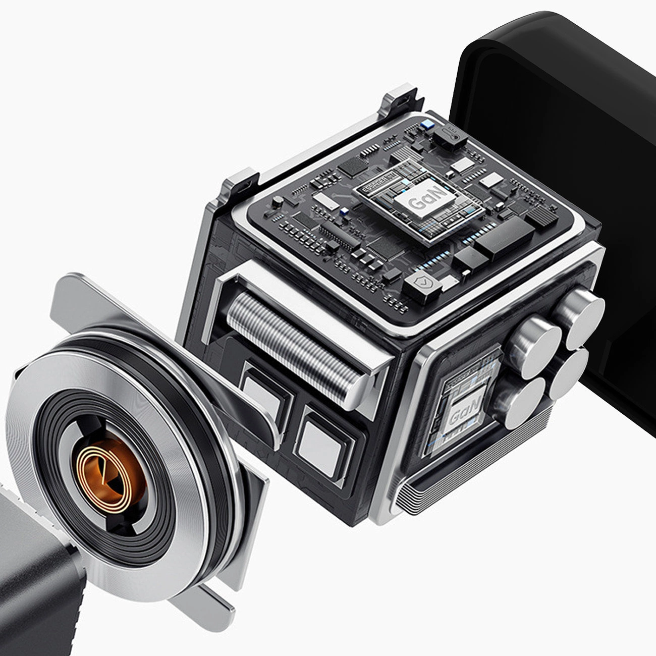 Dudao A67EU USB-C kábelhálózati töltő, 67W, 3.35A, 1 x USB-A - 1 x USB-C, Fekete