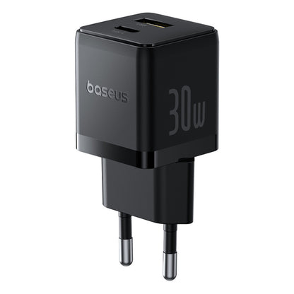 Baseus Palm USB-C hálózati töltő kábel, 30W, 3A, 1 x USB-A - 1 x USB-C, Fekete P1011160A113-01
