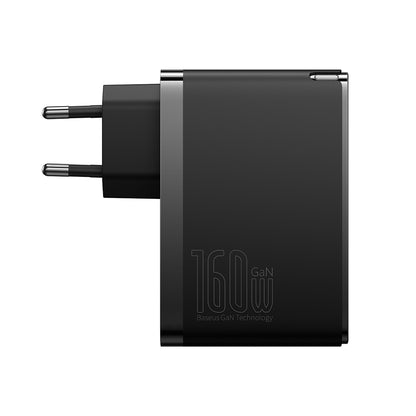 Hálózati töltő USB-C kábellel Baseus GaN5 Pro, 160W, 5A, 1 x USB-A - 2 x USB-C, Fekete P10110825113-00