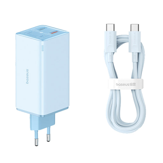 Hálózati töltő USB-C kábellel Baseus GaN6 Pro, 100W, 3.25A, 2 x USB-A - 2 x USB-C, Kék P10162705312-00