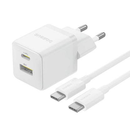 Baseus Palm USB-C hálózati töltő kábellel, 30W, 3A, 1 x USB-A - 1 x USB-C, Fehér P1011160A213-01