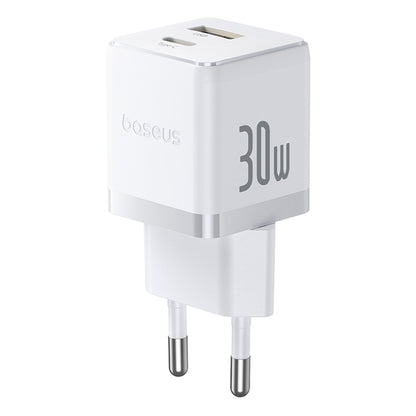 Baseus Palm USB-C hálózati töltő kábellel, 30W, 3A, 1 x USB-A - 1 x USB-C, Fehér P1011160A213-01