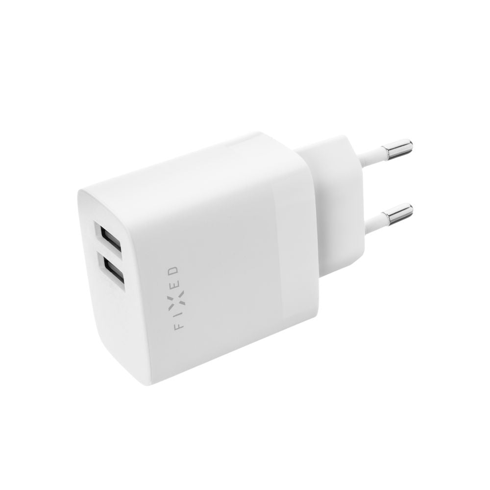 Fixed USB-C hálózati töltő, 17W, 3A, 2 x USB-A, fehér