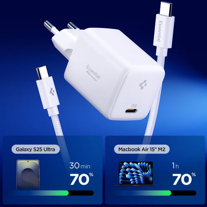 Spigen EE451EU Essential USB-C hálózati töltő, 45W, 3A, 1 x USB-C, fehér ACH09473