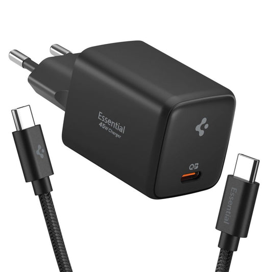 Spigen EE451EU Essential USB-C hálózati töltő, 45W, 3A, 1 x USB-C, Fekete ACH09474